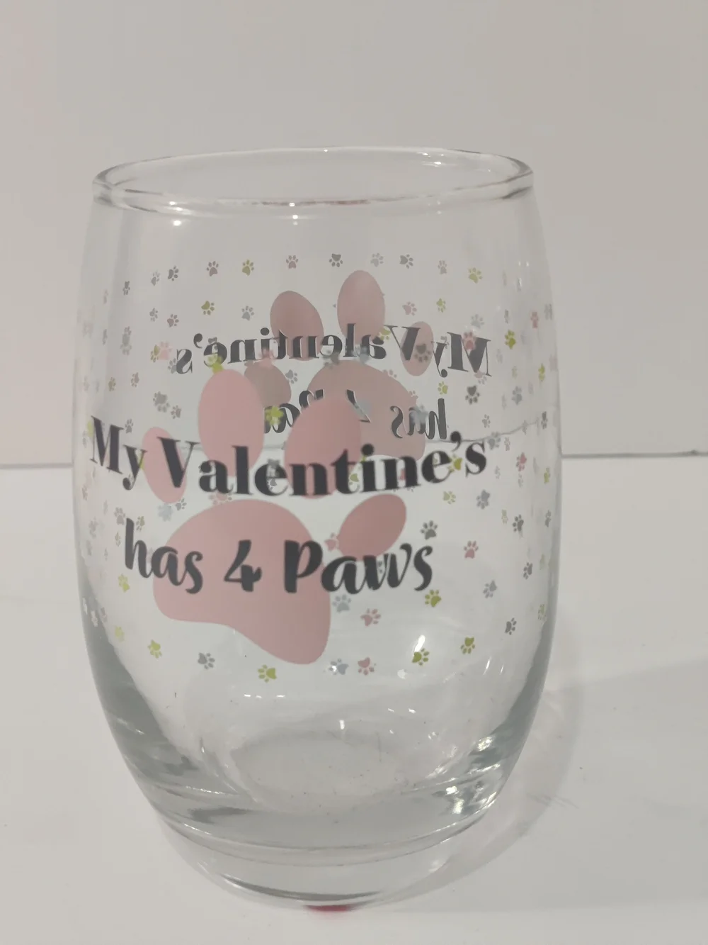 Set Of Four (4) My Valentine's Has 4 Paws